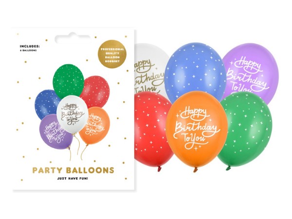 Zestaw balonów urodzinowych kolorowy