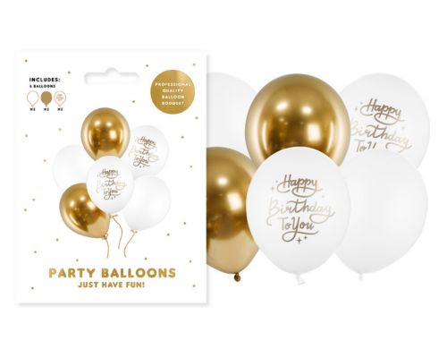 Zestaw balonów urodzinowych złoty